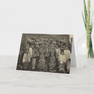 Tarjeta Compañía de teatro, Birmania, c.1910