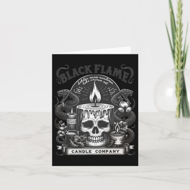 Tarjeta Compañía de Velas de la Flame Negra Candle Hallowe (Anverso)