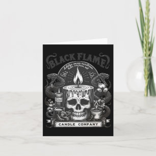 Tarjeta Compañía de Velas de la Flame Negra Candle Hallowe