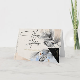Tarjeta Compañía Felices Fiestas Piñas Modernas