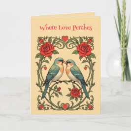 Tarjeta Companionship Art Nouveau Vintage Illustration