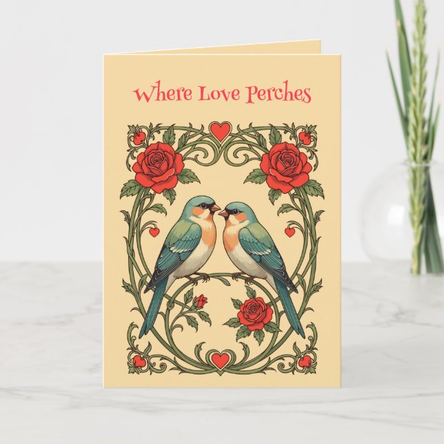 Tarjeta Companionship Art Nouveau Vintage Illustration (Anverso)