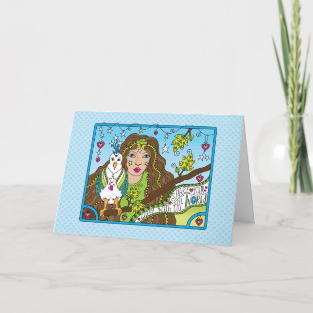 Tarjeta Comparte tu luz_Tarjeta de felicitación (Anverso)