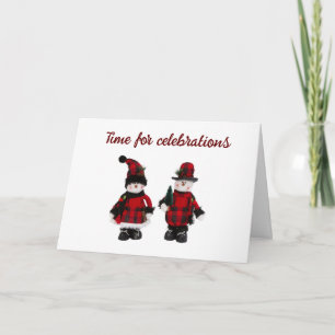 TARJETA COMPARTIENDO LAS "FIESTAS" CON "FAMILIA Y AMIGOS"
