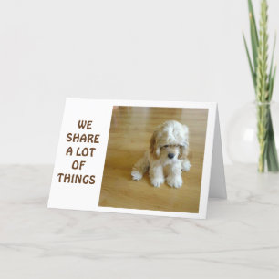 TARJETA "COMPARTIMOS" MUCHAS COSAS -NUESTRO CUMPLEAÑOS- LO