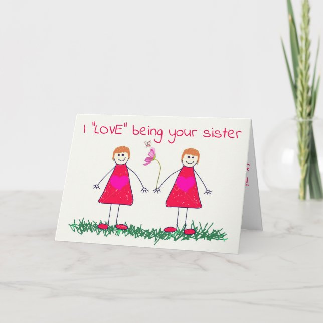 TARJETA COMPARTIR AMOR Y VINOS CON USTED **SISTER** EL CUM (Anverso)