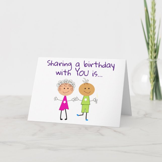 TARJETA **COMPARTIR CUMPLEAÑOS** ES MI REGALO FAVORITO DE  (Anverso)