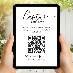 Tarjeta Compartir Fotos de Boda con Código QR