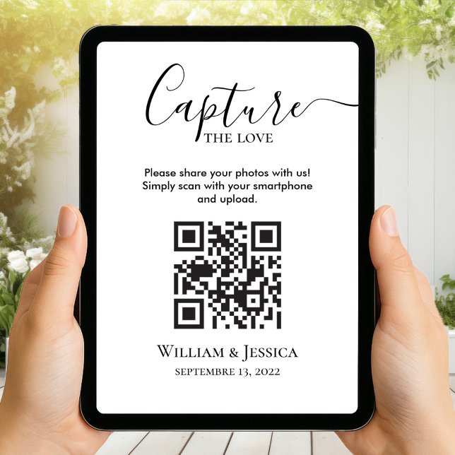 Tarjeta Compartir Fotos de Boda con Código QR (Subido por el creador)