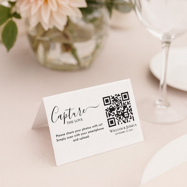 Tarjeta Compartir fotos de Boda con código QR (Subido por el creador)