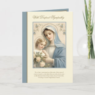 Tarjeta Compasión Condolencia Virgen María Jesús