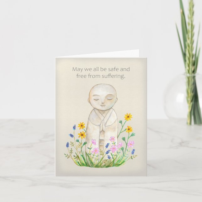 Tarjeta Compasión de Buda Jizo Amabilidad Simpatía (Anverso)