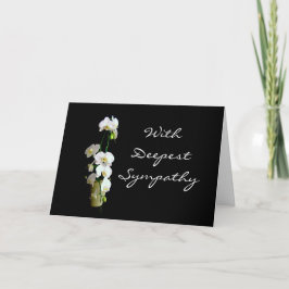 Tarjeta Compasión más profunda Orquídeas blancas