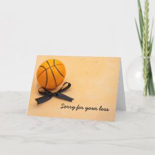 Tarjeta Compasión por el baloncesto con la cinta negra