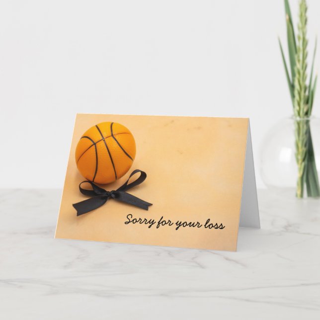 Tarjeta Compasión por el baloncesto con la cinta negra (Anverso)