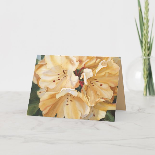 Tarjeta Compasión por el rododendro amarillo (Anverso)