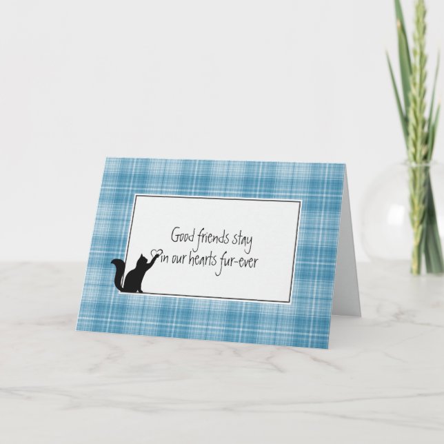 Tarjeta Compasión por la pérdida de Mascota Kitty (Anverso)