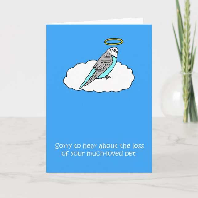 Tarjeta Compasión por la pérdida de pájaro Mascota (Anverso)