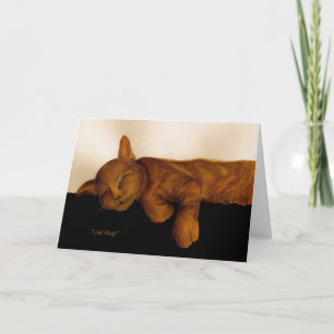 Tarjeta Compasión por la pérdida de un gato