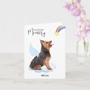 Tarjeta Compasión por la pérdida de Yorkshire Terrier Dog