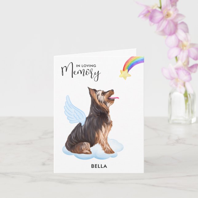 Tarjeta Compasión por la pérdida del Mascota de Yorkshire  (Orquídea)