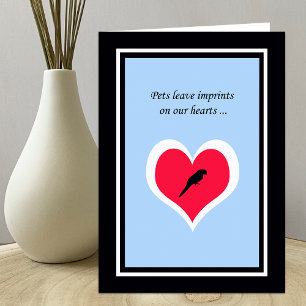 Tarjeta Compasión por las aves mascotas