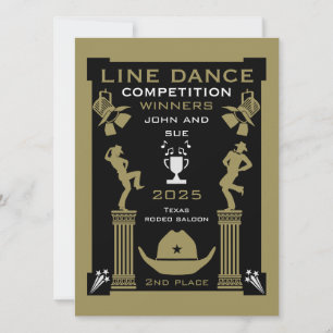 Tarjeta Competencia Americana de Baile de Línea