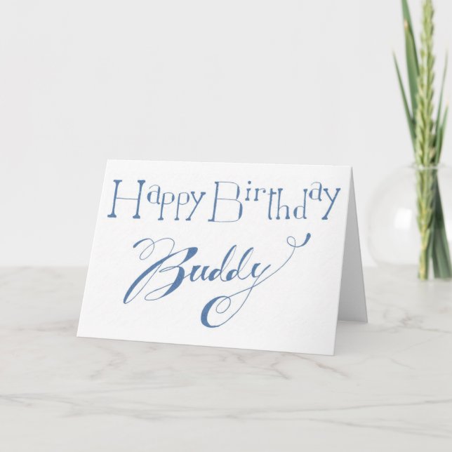 Tarjeta ¡Compinche del feliz cumpleaños! (Anverso)