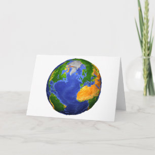Tarjeta Completa La Tierra Mostrando Datos Topográficos.