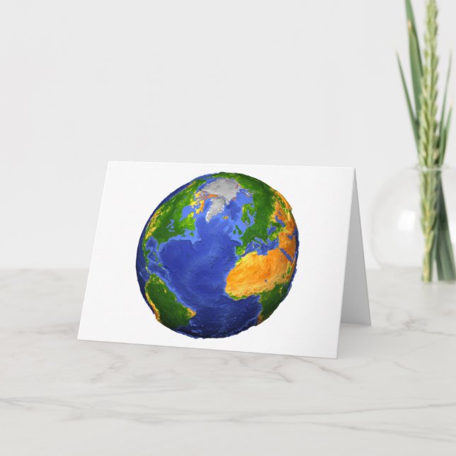 Tarjeta Completa La Tierra Mostrando Datos Topográficos. (Anverso)