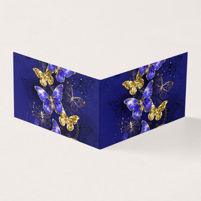Tarjeta Composición con mariposas de zafiro (Exterior)