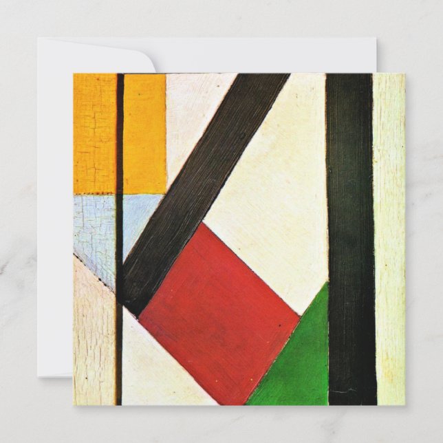Tarjeta Composición, obra de arte famosa de Theo van Doesb (Anverso)