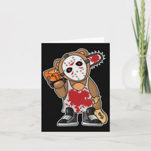 Tarjeta Cómpralo de película de terror Lazy Halloween disf