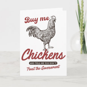 Tarjeta Cómprame pollos y dime que no confías en el gobier