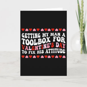 Tarjeta Comprando una caja de herramientas para mi hombre 