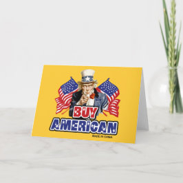 Tarjeta Comprar Americano ( Hecho En China ) - Chiste Dive