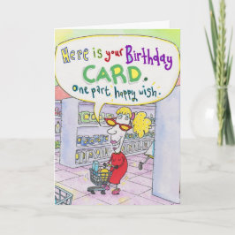 Tarjeta Comprar comida por el cumpleaños.