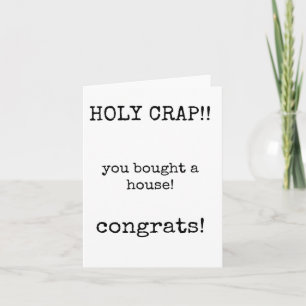Tarjeta Compraste una casa, inauguración de casa, nuevo ho