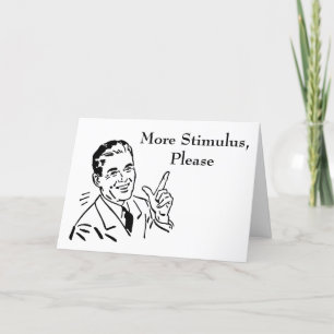 Tarjeta Comprobación del estímulo del gobierno vintage