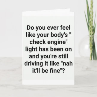 TARJETA ¿COMPROBAR LA LUZ DEL MOTOR? POR TU HUMOR DE "50 A