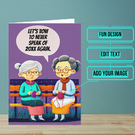 Tarjeta Comprometámonos a no hablar nunca del año nuevo pa