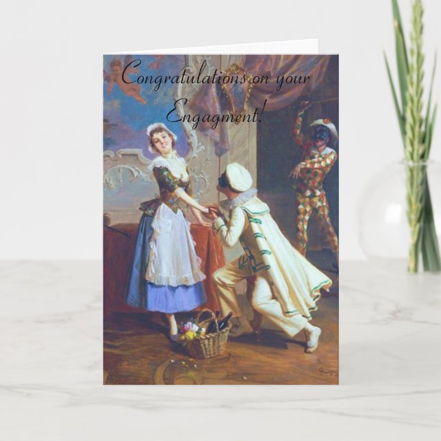 Tarjeta Compromiso Cute Pareja (Anverso)