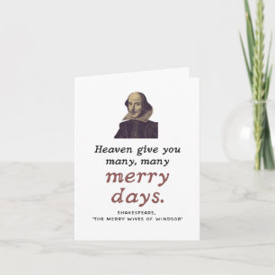 Tarjeta Compromiso de Shakespeare Merry Days Theater Boda