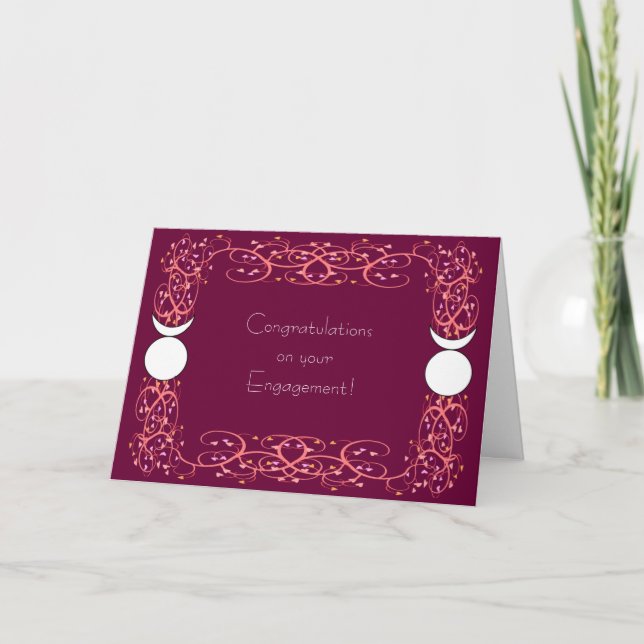 Tarjeta Compromiso gay Congrats de Wiccan de dios de (Anverso)