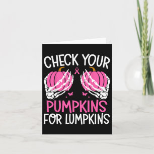 Tarjeta Compruebe Sus Calabazas Para Los Pechos De Hallowe