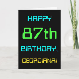 Tarjeta Computación digital divertida 87º cumpleaños