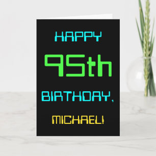 Tarjeta Computación digital divertida 95º cumpleaños