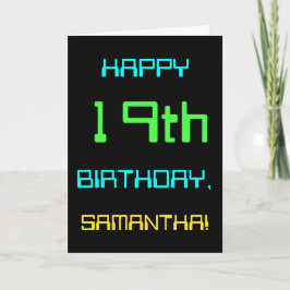 Tarjeta Computación digital divertida tema 19 cumpleaños