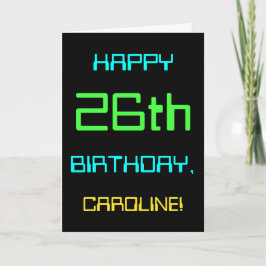 Tarjeta Computación digital divertida tema 26 cumpleaños