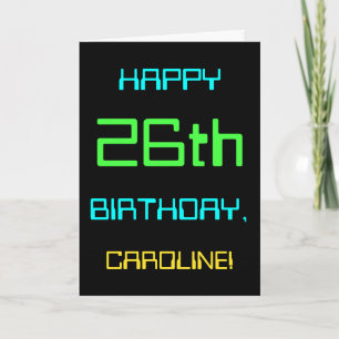 Tarjeta Computación digital divertida tema 26 cumpleaños